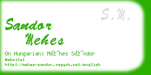 sandor mehes business card